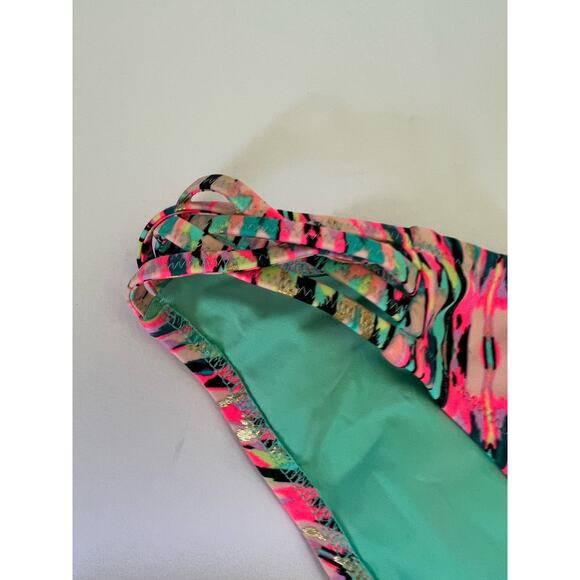 NWT Shade & Shore Women's Beach Cheeky Bikini Bottom Bright Multicolor XL - Picture 2 of 9